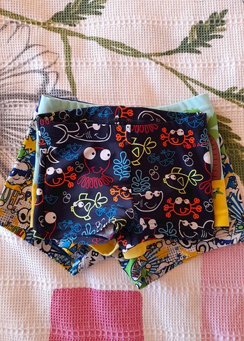 Renkli Erkek Çocuk Mayo ve Şort Seti - Görsel 12