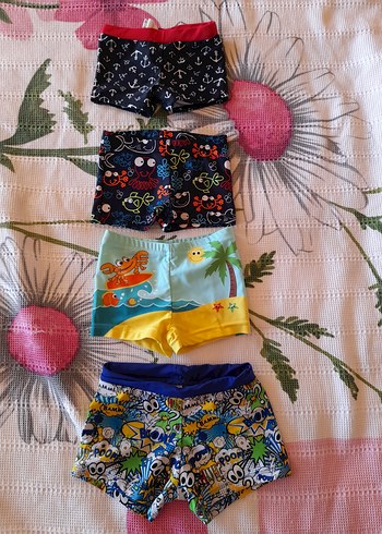 Renkli Erkek Çocuk Mayo ve Şort Seti - Görsel 5