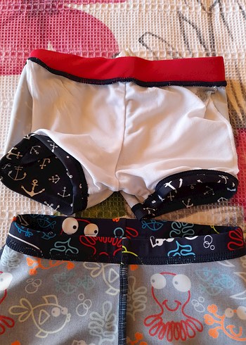 Renkli Erkek Çocuk Mayo ve Şort Seti - Görsel 13