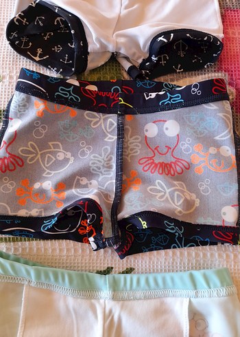 Renkli Erkek Çocuk Mayo ve Şort Seti - Görsel 11