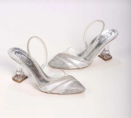 Diğer JENA MİSS şeffaf taşlı stiletto