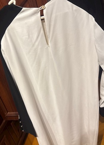 Beyaz Uzun Kollu Salaş Midi Tunik - Görsel 5