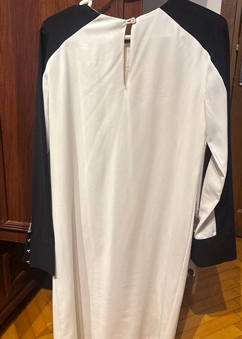 Beyaz Uzun Kollu Salaş Midi Tunik - Görsel 4