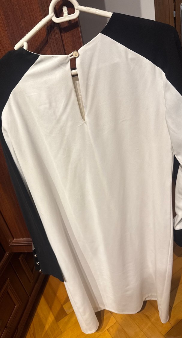 Beyaz Uzun Kollu Salaş Midi Tunik - Görsel 5