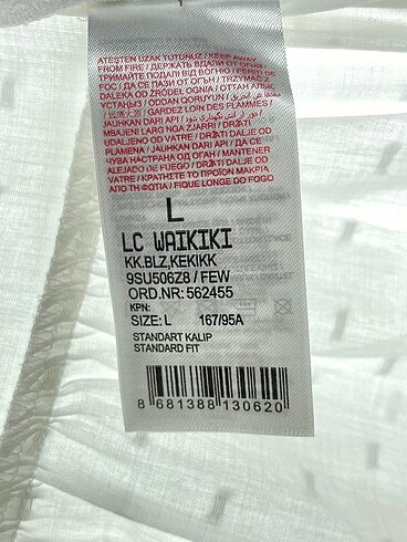 l Beden beyaz Renk LC Waikiki Bluz %70 İndirimli.