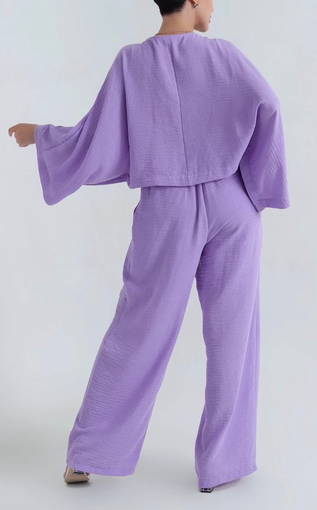 Bohem Uzun Mor Kadın ikili takım - Görsel 2
