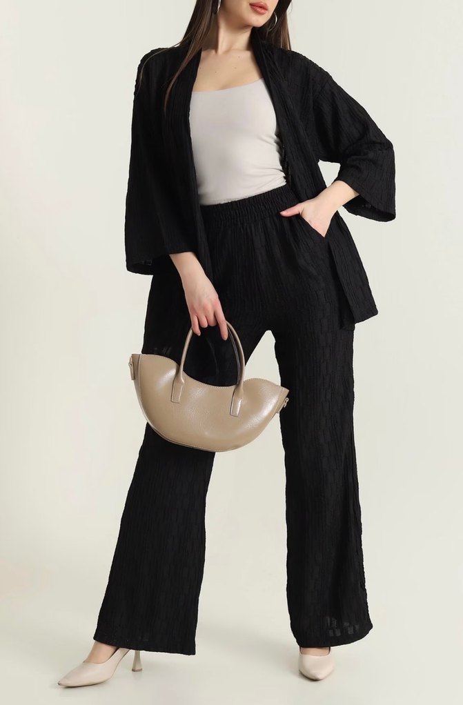 Taş Voager Kimono Pantolon Kadın İkili Takım - Görsel 3