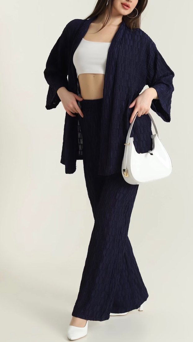 Taş Voager Kimono Pantolon Kadın İkili Takım - Görsel 2