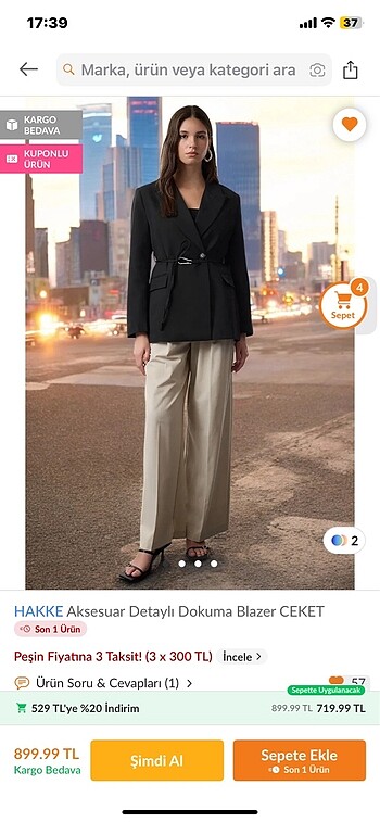 siyah blazer ceket