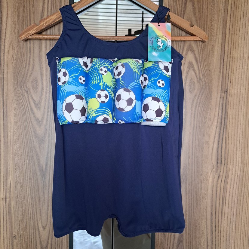 Renkli Futbol Topu Desenli Erkek Çocuk Mayo - Görsel 2