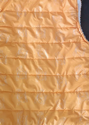 Kızlar için Parlak Sarı Fermuarlı Yelek - Görsel 3