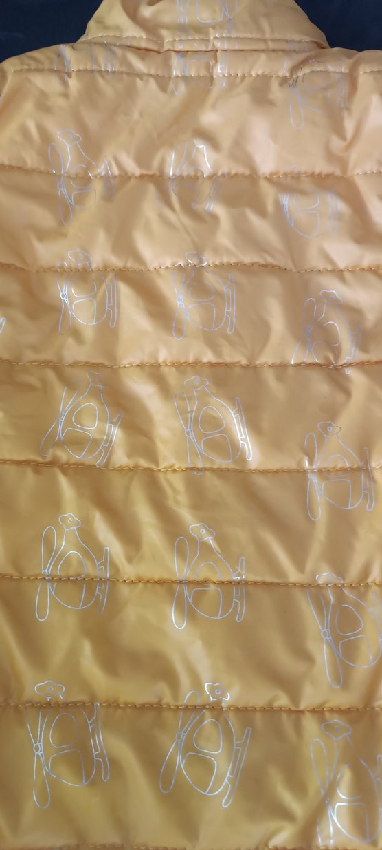 Kızlar için Parlak Sarı Fermuarlı Yelek - Görsel 4