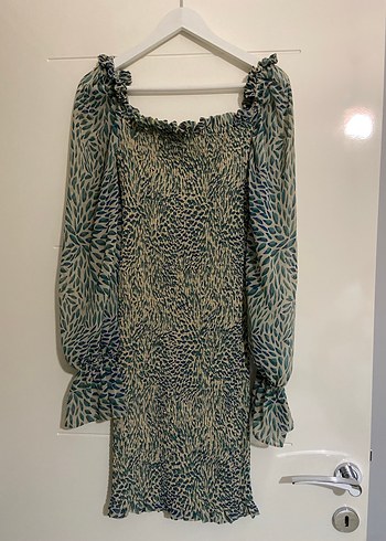 Çok Renkli Pilili Midi Elbise - Görsel 3