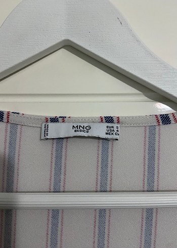 Çizgili Kısa Kollu Midi Elbise - Görsel 2