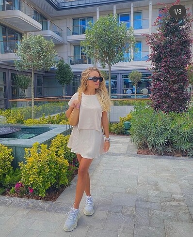 Zara Pileli ici sort astarlı etek