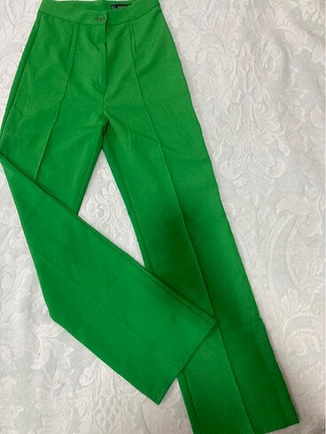 Diğer Yeşil esnek kumaş pantolon