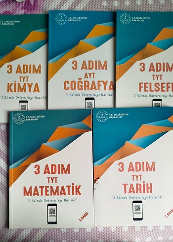 3 Adım TYT ve AYT Sınav Hazırlık Kitapları Seti