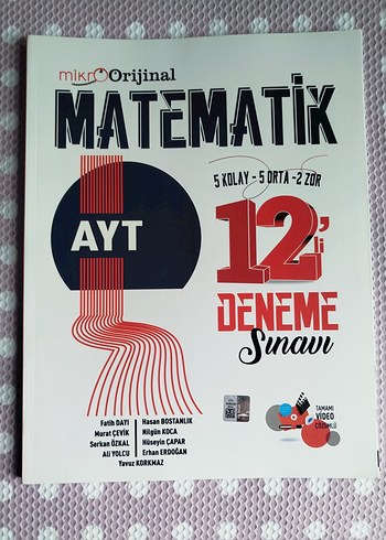 Mikro Orjinal 12'li Ayt Matematik Denemesi