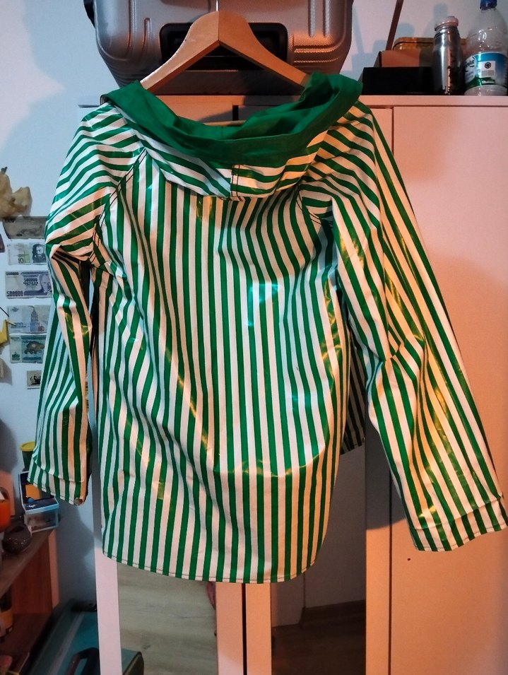 Düğmeli Yeşil Midi Yağmurluk - Görsel 4