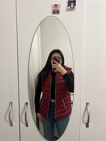 Diğer Kadın şişme yelek bordo