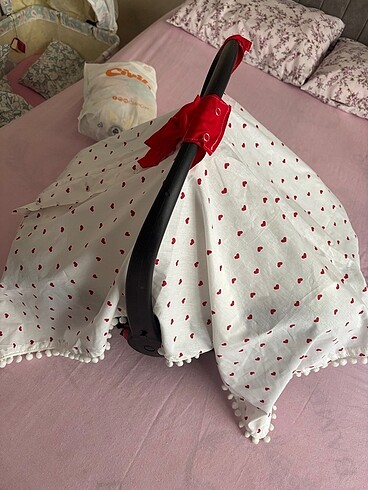 Diğer Kız bebek puset minderi ve örtüsü