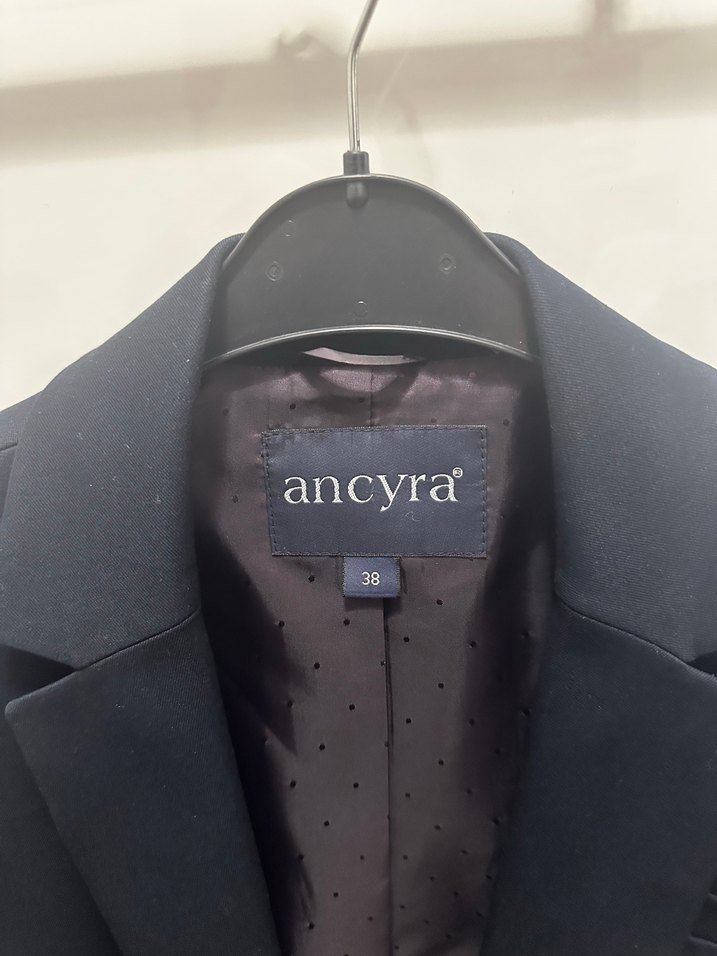 Kadın lacivert  Düğmeli Ofis Blazeri - Görsel 3