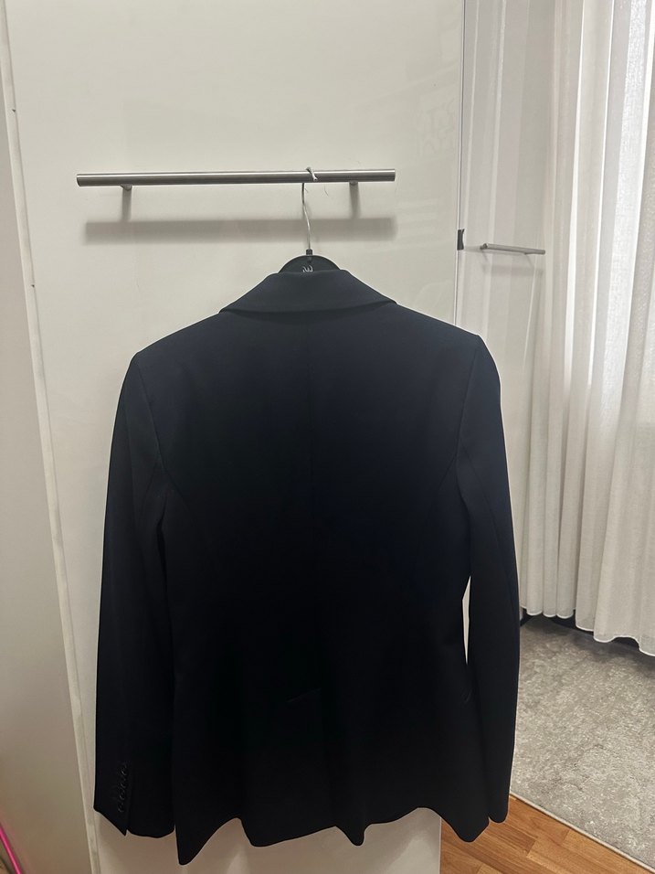 Kadın lacivert  Düğmeli Ofis Blazeri - Görsel 2