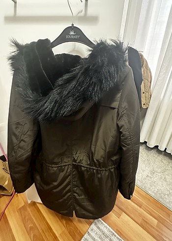 Kürklü Midi Kadın Kışlık Mont - Görsel 3