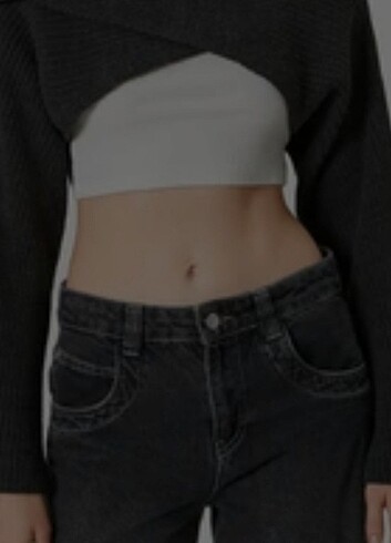 CROP TRİKO KAZAK KOTON