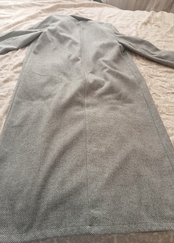 xl Beden gri Renk SHEIN XL bedenDüğmeli Gri Kadın Uzun Kaban