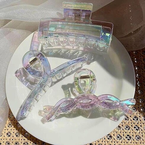 Hologramlı mandal toka set 3 adet