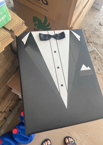 s Beden siyah Renk Damat kutusu üçlü