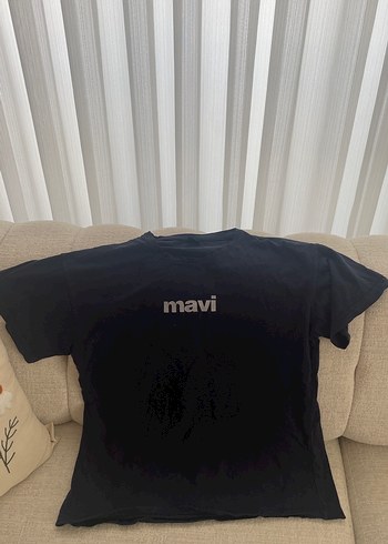 Mavi Baskılı Siyah Hamile Tişörtü