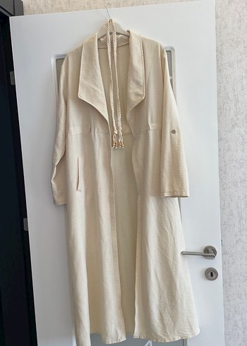 Uzun Beyaz Bohem Kadın Sabahlık - Görsel 4