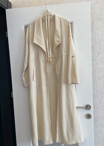 Uzun Beyaz Bohem Kadın Sabahlık - Görsel 2