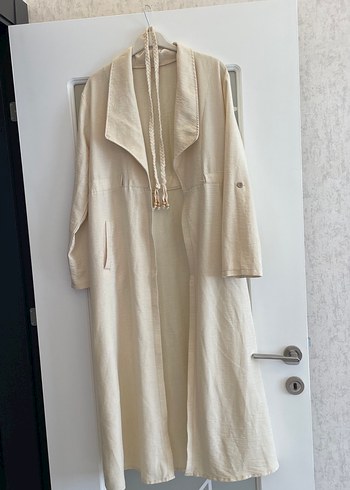 Uzun Beyaz Bohem Kadın Sabahlık - Görsel 5