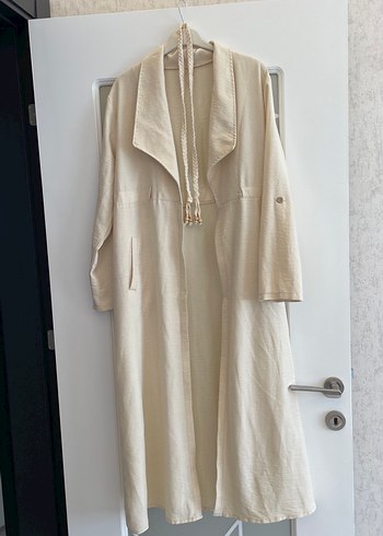 Uzun Beyaz Bohem Kadın Sabahlık - Görsel 3