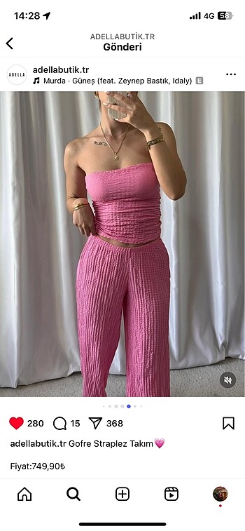 Zara Gofre straplez takım