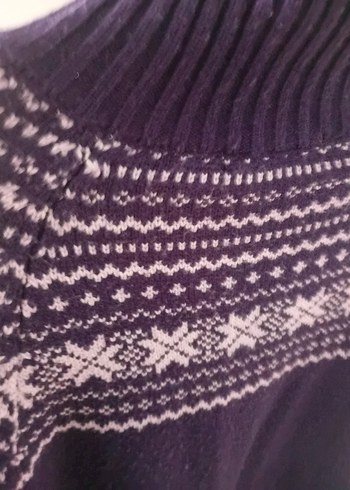 Mor Düğmeli hırka - Görsel 3