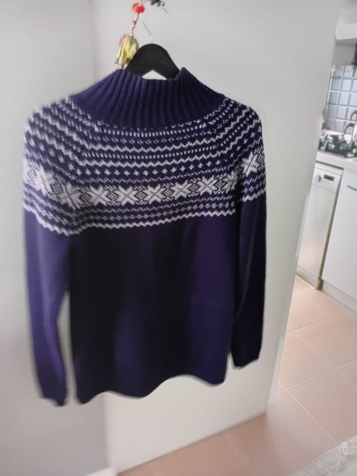 Mor Düğmeli hırka - Görsel 4