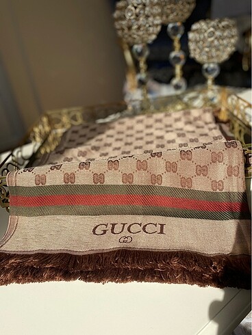 Gucci desen double kaşmir şal