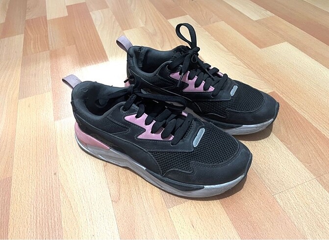 puma spor ayakkabı pembe gri