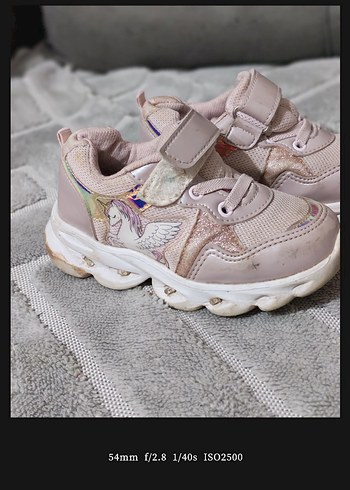 Kız Çocuk Pembe Bağcıklı Velcro Spor Ayakkabı - Görsel 4