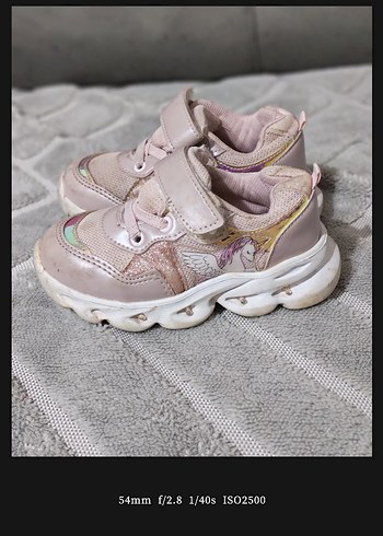 Kız Çocuk Pembe Bağcıklı Velcro Spor Ayakkabı - Görsel 5