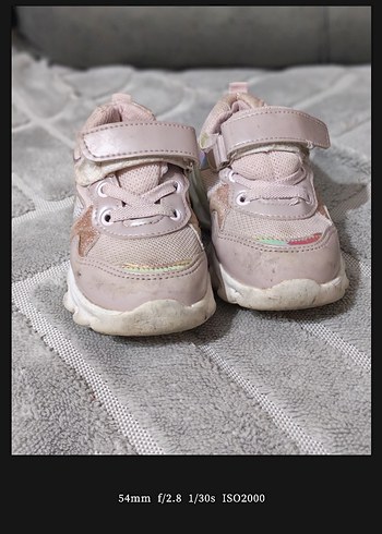 Kız Çocuk Pembe Bağcıklı Velcro Spor Ayakkabı - Görsel 6