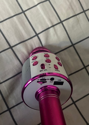 Pembe Renkli Karaoke Mikrofon - Görsel 4