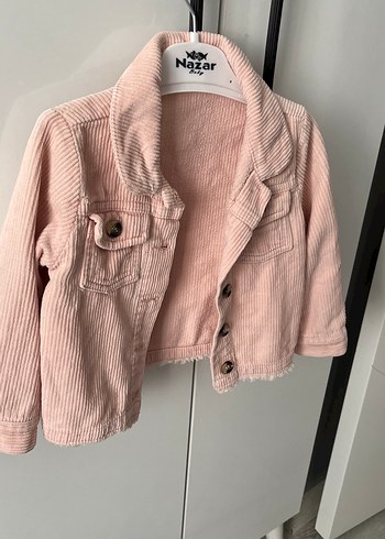 Kız Çocuk Düğmeli Pembe Ceket