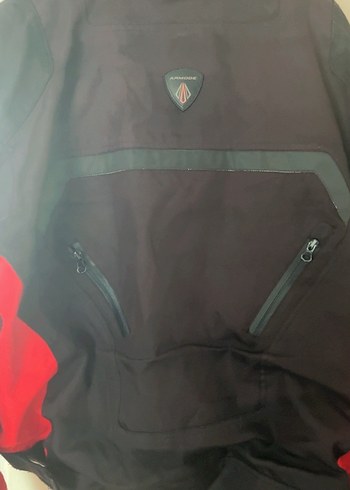 Kırmızı Siyah Biker Erkek Mont - Görsel 8