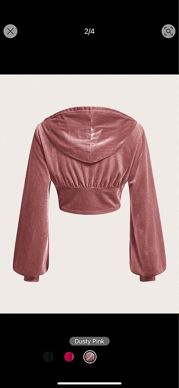 Kadife crop ceket