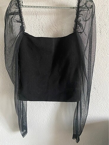 Kol tüllü bluz - Görsel 2